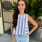 Darby Striped Top- Navy