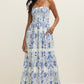 Z Supply Nadine Palm Maxi Dress- Nautical