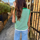 Queen Striped Shamrock Knit Tank