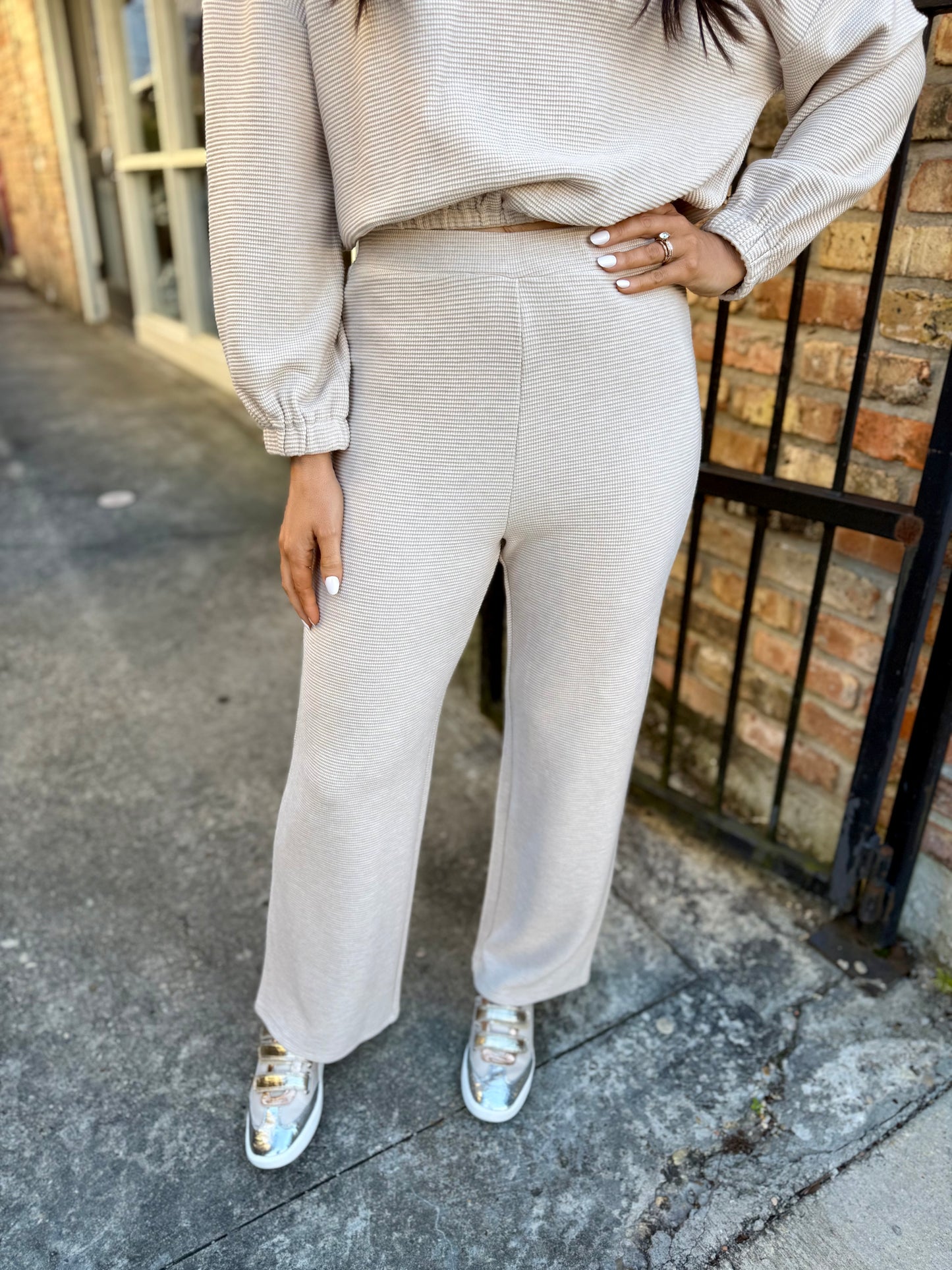 Locket Knit Pants- Oatmeal