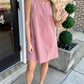 Lisa Stripe Shift Dress- Peach Stripe