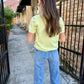 Crystal Sweater Top- Lemon