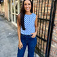 Dotty Polka Dot Top- Blue