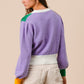 Thoth MG Colorblock Cardigan- Purple
