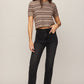 Z Supply Gatewood Stripe Sweater Top- Heather Ash