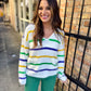 Hardy MG Stripe V-Neck Sweater