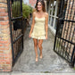 Callahan Romper Dress- Lemon Butter