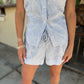 Ruston Collared Sleeveless Top- Blue & White