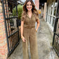 Morrison Corduroy Jumpsuit- Olive