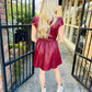 Eiza Mini Dress- Maroon