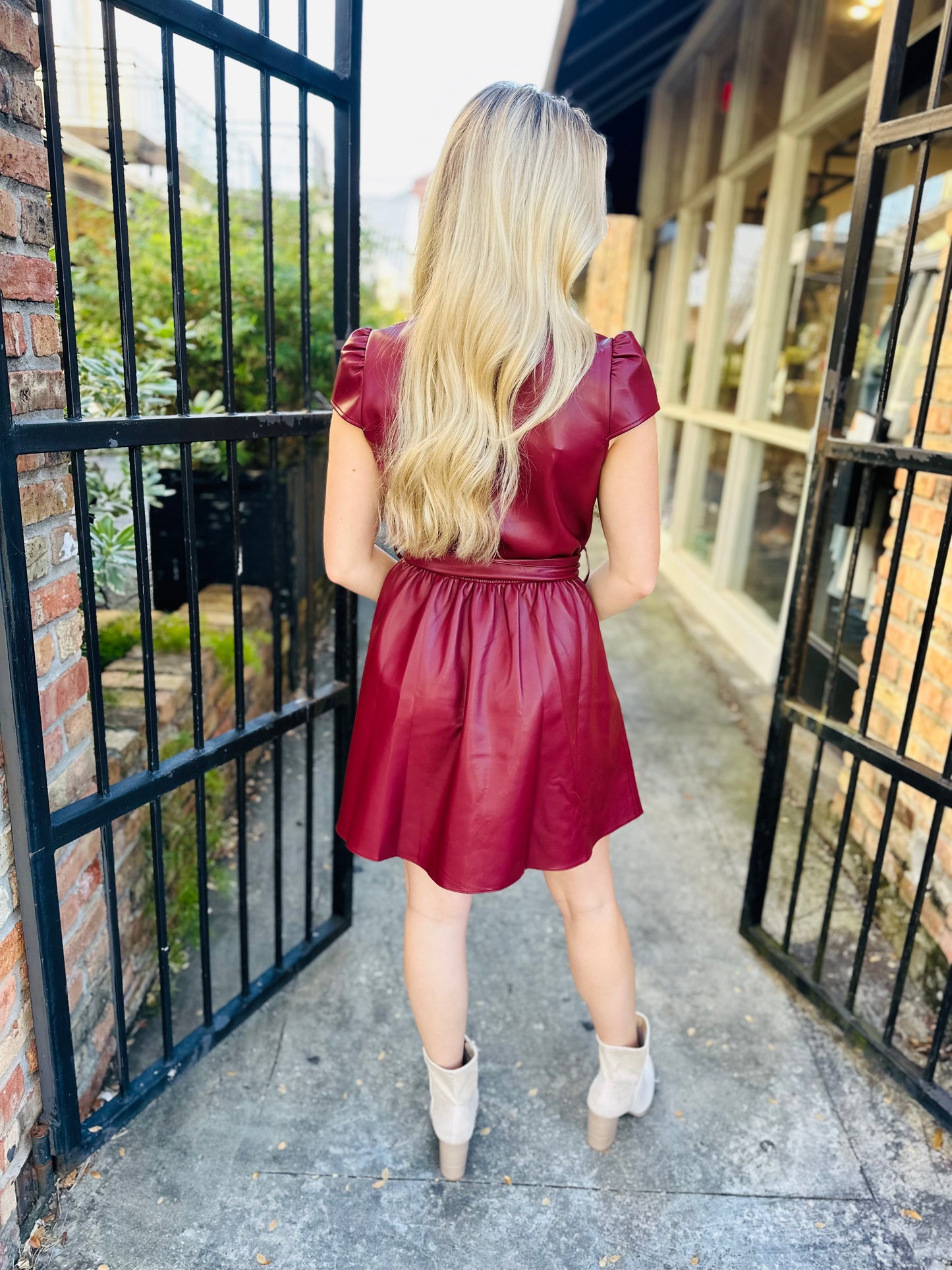 Eiza Mini Dress- Maroon