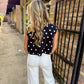 Queen Polka Dot Tiger Tank- Black & White