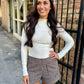 Z Supply Hattie LS Top- Antique White
