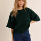 Fallow Flared Sweater Top- Green