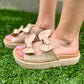 Kiki Platform Sandal- Raffia