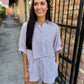 Ferrara Striped Set- Mocha/White