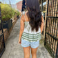 Shana Peplum Top- Olive