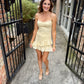 Callahan Romper Dress- Lemon Butter
