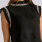 Glamour Edge Rhinestone Tank- Black