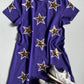 Gameday Star Dress- Purple & Gold