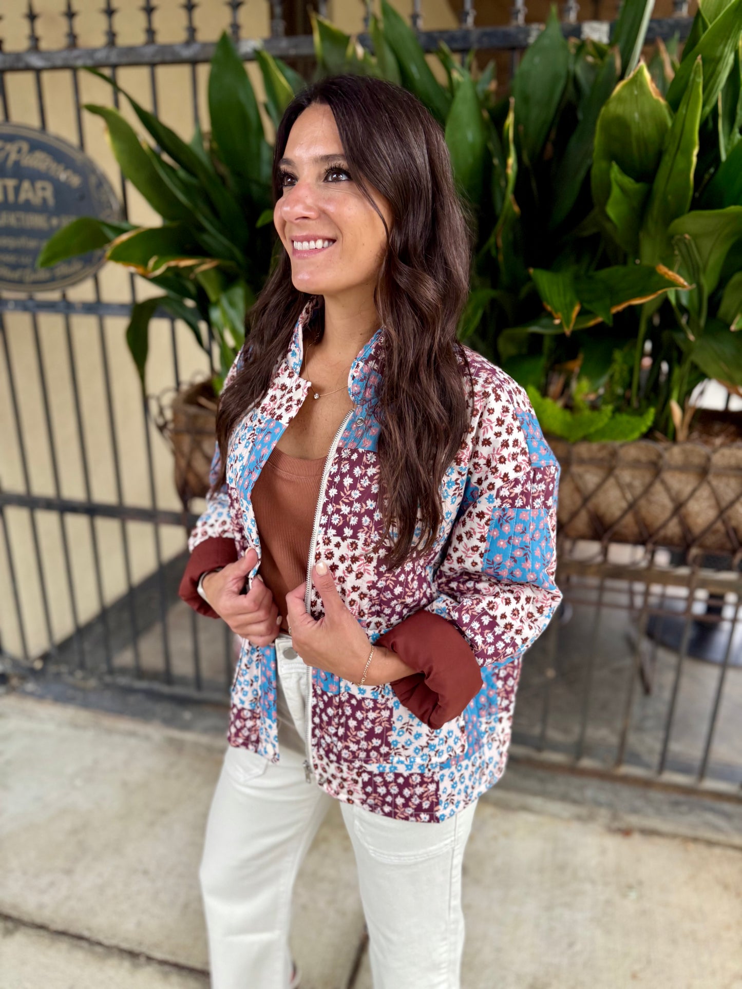 Collector Patchwork Jacket- Blue Multi