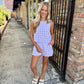 Garrett Gingham Top- Lavender/White