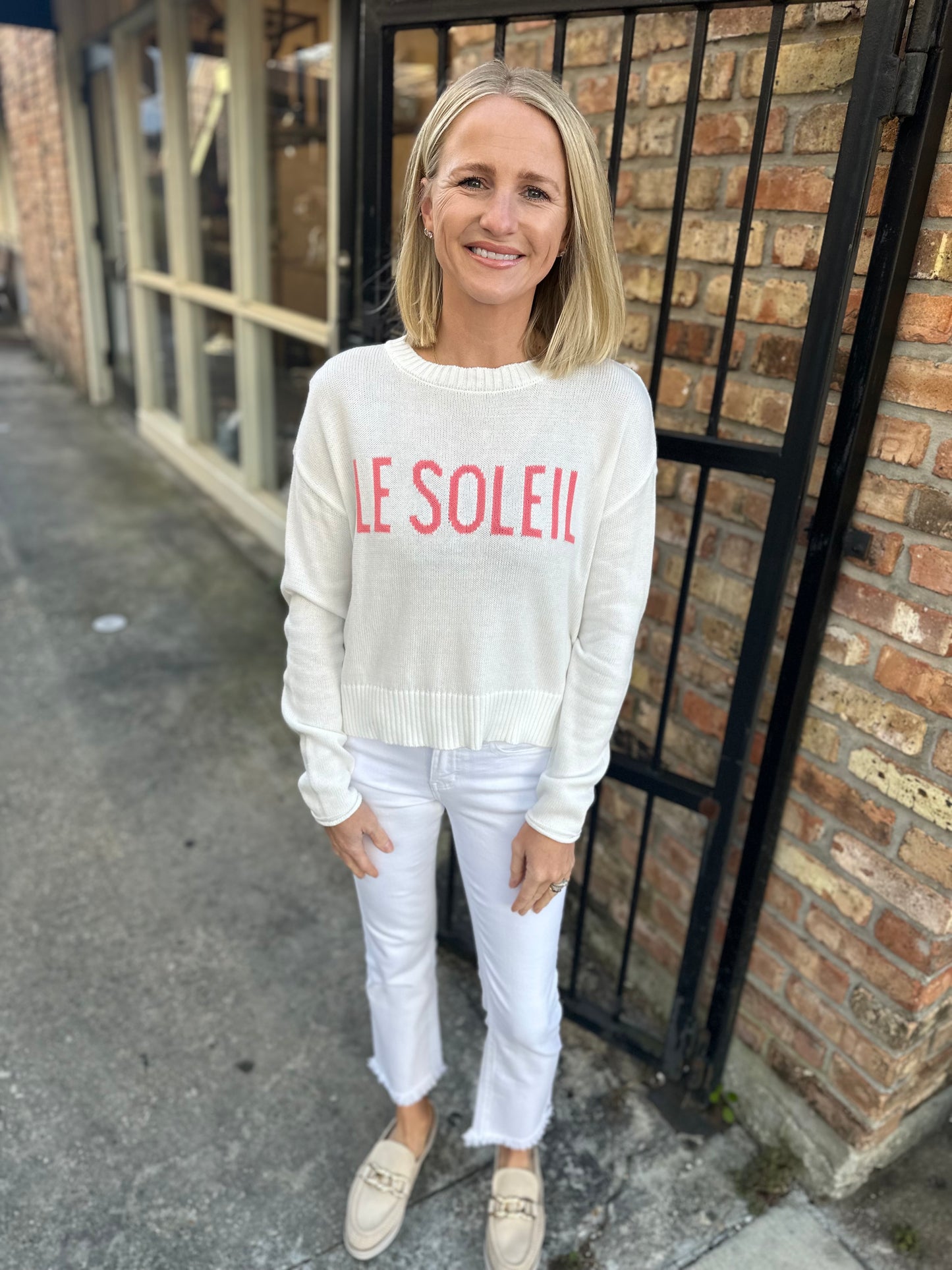 Z Supply Le Soleil Sweater- White
