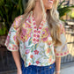 Izzy Botanical Top- Pink
