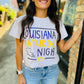 Louisiana Saturday Night Tee- Lavender