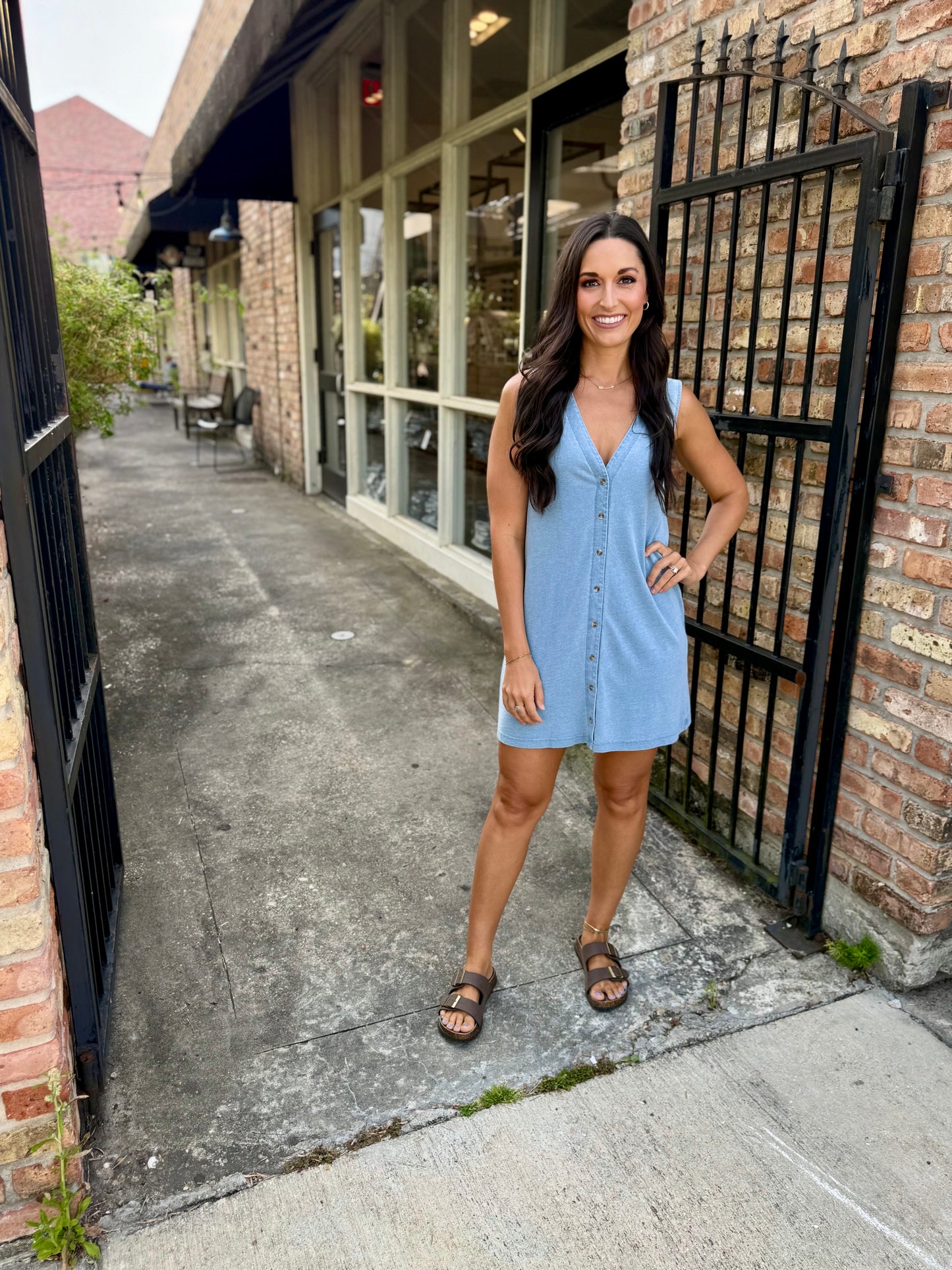 Z Supply Solace Mini Dress- Denim
