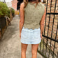 Meaux Denim Mini Skirt- Light Denim