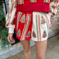 Striped Christmas Cookie Sweatshirt- Red/Ivory