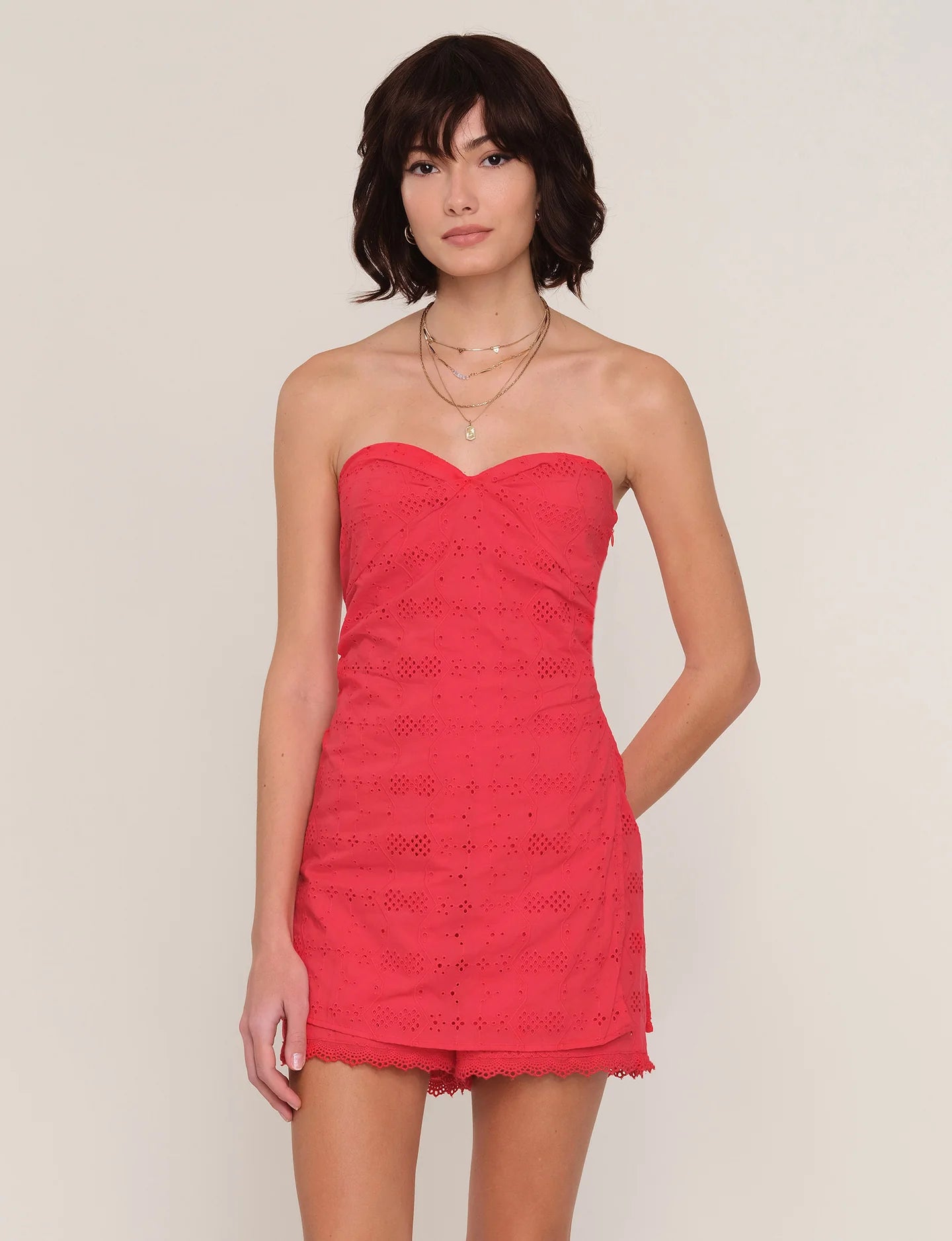 Briony Romper- Scarlet Red