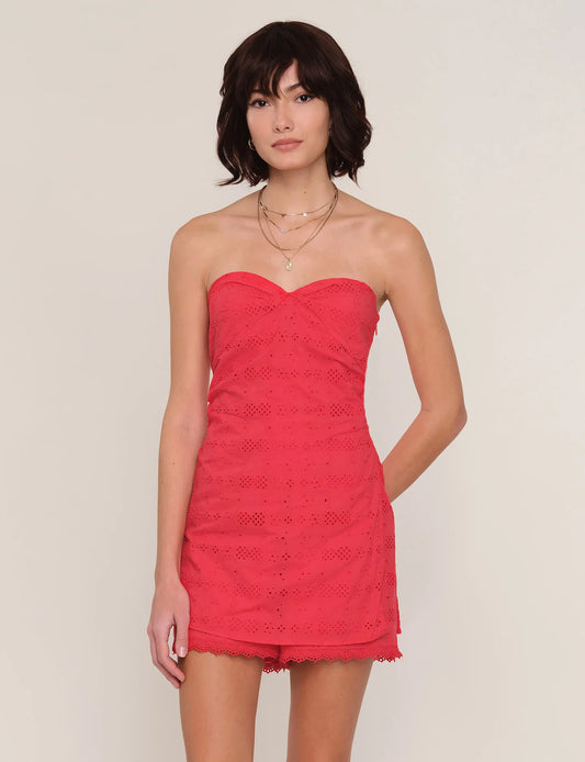 Briony Romper- Scarlet Red
