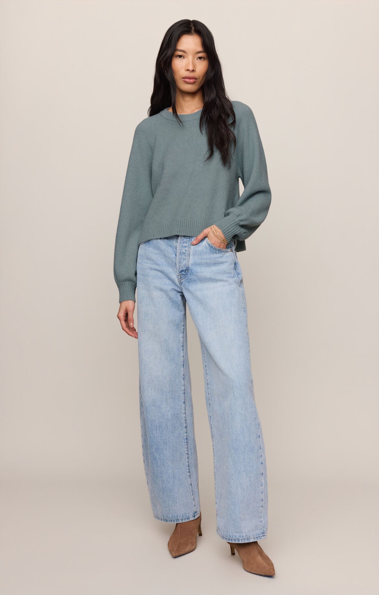 Z Supply Coming Up Sweater- Succulent