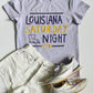 Louisiana Saturday Night Tee- Lavender