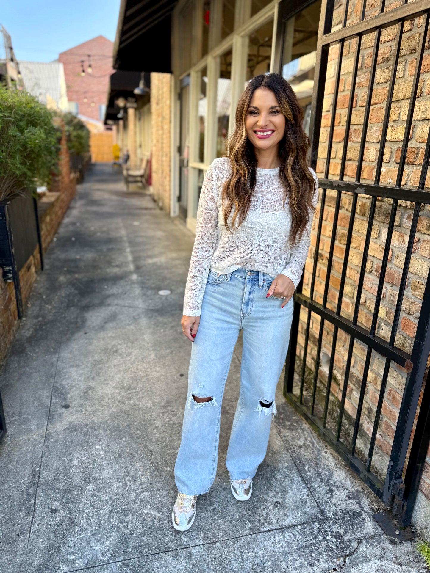 Pleaser HR Wide Ankle Denim- Charisma Distressed