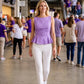 Chad Polka Dot Peplum- Purple