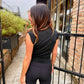 Ruby Ruched Tank- Black