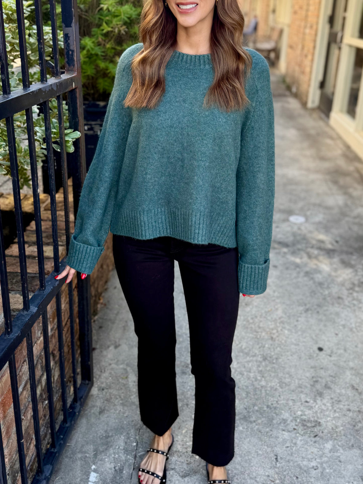 Z Supply Stand In Sweater- Emerald Cove