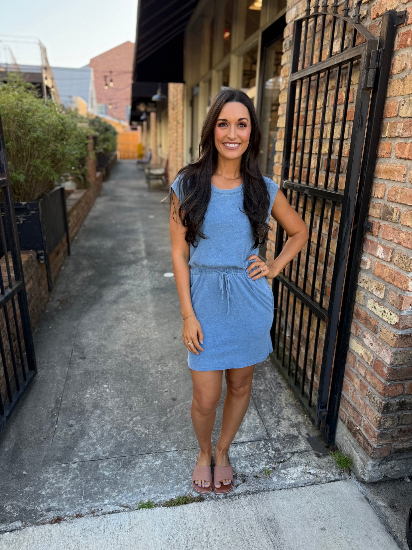 Z Supply Kalani Jersey Denim Dress