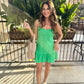 Vivi Romper- Green Eyelet