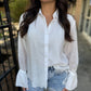 Vista Button Down Top- White