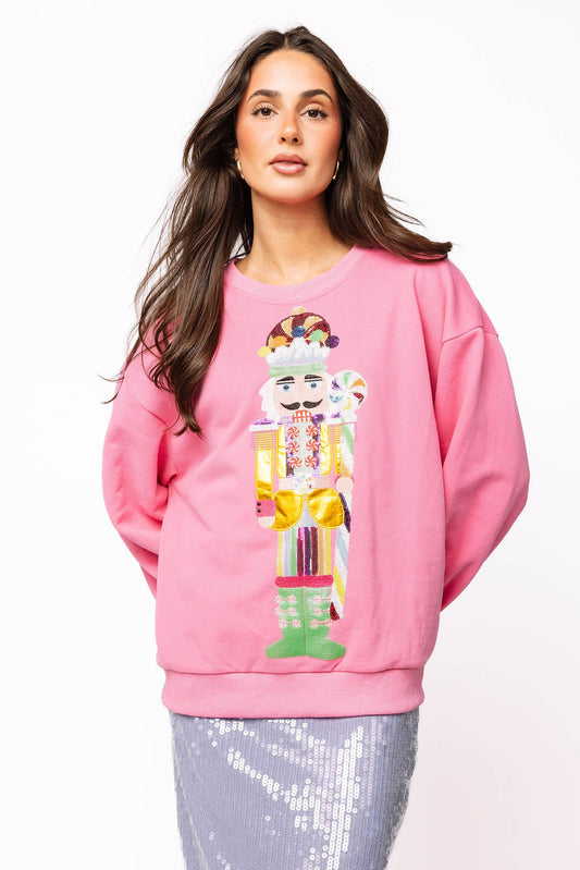 Candyland Nutcracker Sweatshirt- Pink