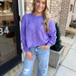 Wisteria Cable Sweater- Purple