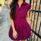 Dyanne Dress- Wine