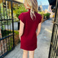 Bankman Sweater Dress- Wine