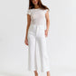 Valley Girl HR Patch Pocket Ankle Denim- Lamb