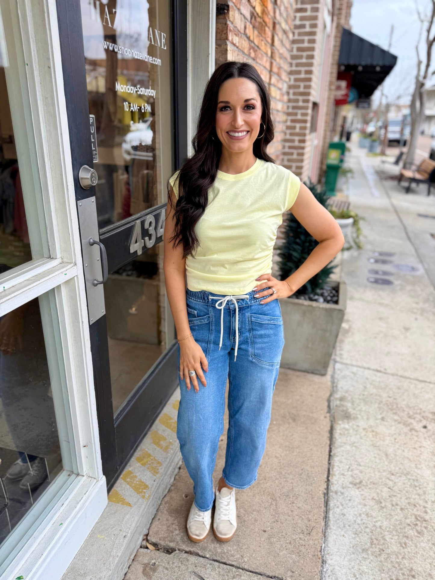 Ruby Ruched Tank- Yellow