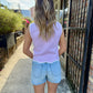 Troublemaker High Rise Shorts- Ice Cream Vintage